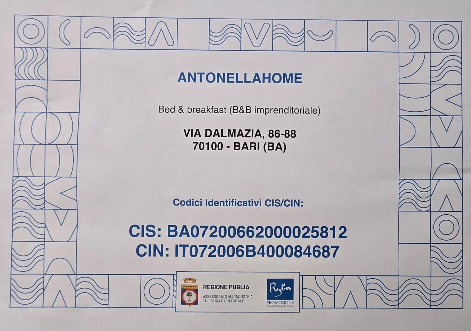 باري Antonella Home B&B المظهر الخارجي الصورة
